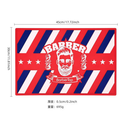 BARBER TOP  Tool Mat - 45cm x 30cm  RED - Image 3